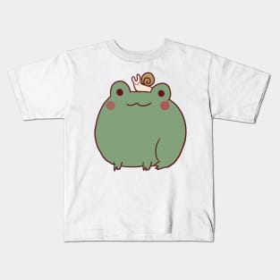 Cute frog with snail Kids T-Shirt